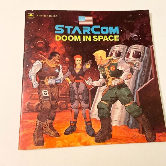 Vintage 1988 StarCom Doom In Space Book By Dwight Jon Zimmerman Golden Book - Picture 14 of 14